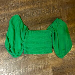 Forever 21 Small Green Cropped Top